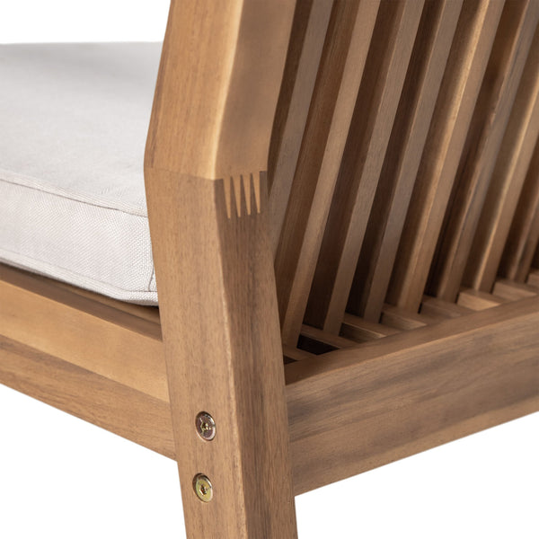 English Elm Christopher Knight Home® - 5-Piece Acacia Wood Outdoor Dining Set with Removable Cushions, 70.75" Table & 4 Heavy-Duty Chairs N779P236677N_N779P234497B-2