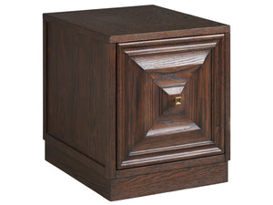 Lexington Sligh Alden Mobile File Chest - Elegant Dark Walnut Storage With Antique Bronze Hardware For Stylish Organization Carrington Wood 315-452