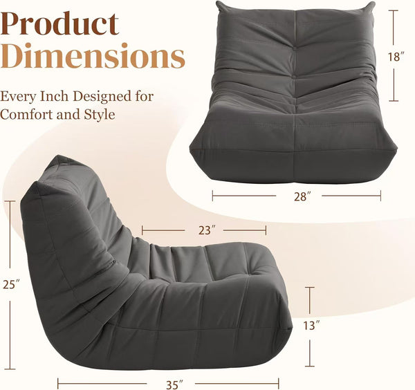 English Elm Luxury Plush Accent Chair with Button-Tufted Corduroy Cover and High-Density Memory Foam Comfort, Anti-Slip Base Gray W3955P388724