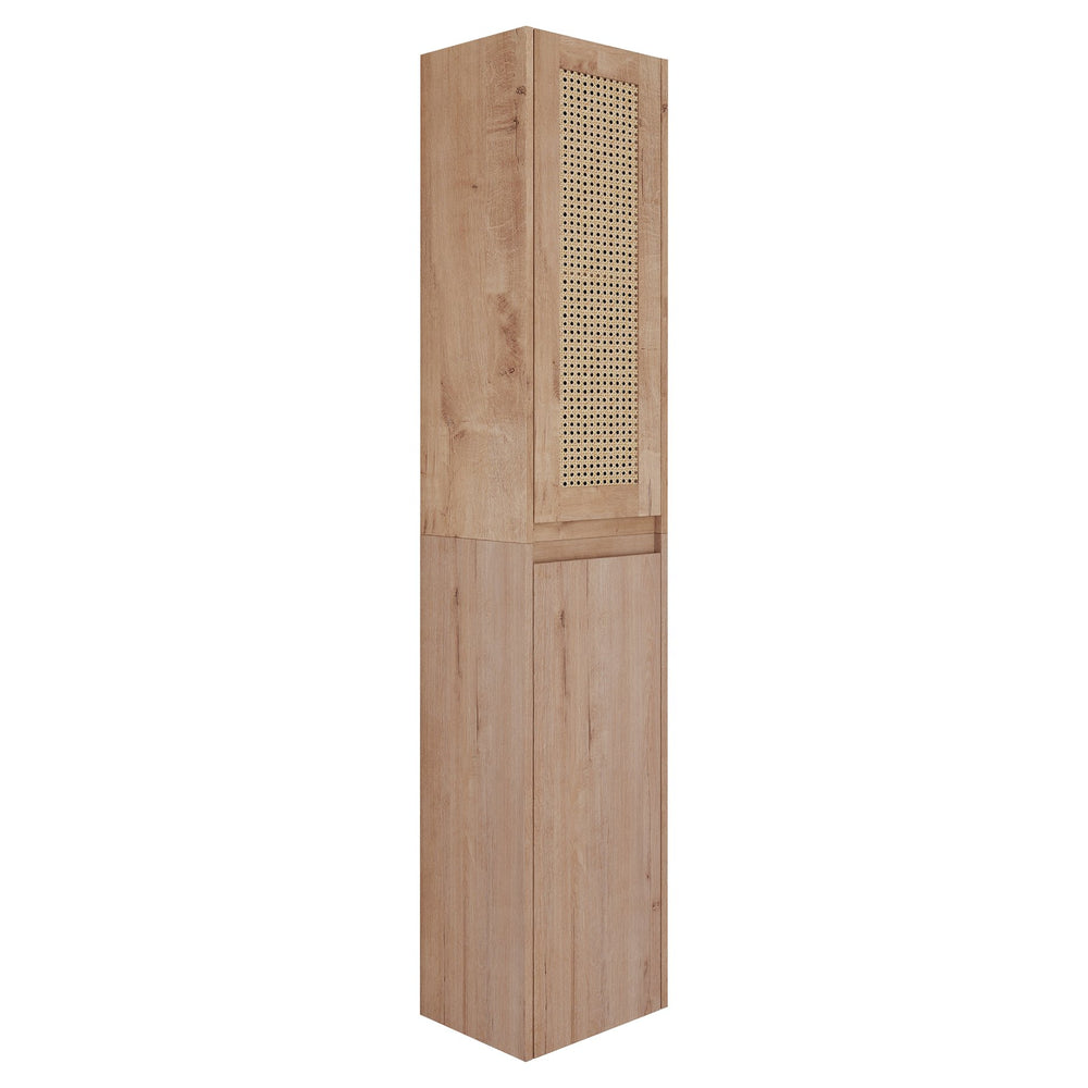 English Elm 12" Bathroom Side Cabinet - Modern Wall-Mounted Design With Soft-Close Doors & Space-Saving Style W999S00340