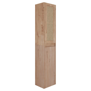 English Elm 12" Bathroom Side Cabinet - Modern Wall-Mounted Design With Soft-Close Doors & Space-Saving Style W999S00340