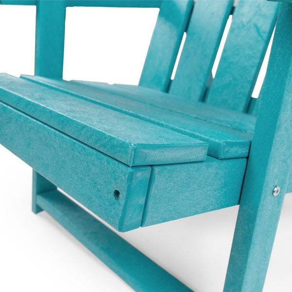 English Elm Shoreline Recycled Hdpe Folding Adirondack Chair Fully Assembled Modern Patio Seating Teal B2745P409681
