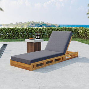 English Elm Christopher Knight Home® - Lounge Chaise Set - Premium Acacia Wood, 4-Inch Thick Water-Resistant Cushions, Adjustable Recline N770P272405T_65429.00CUSHDGRY