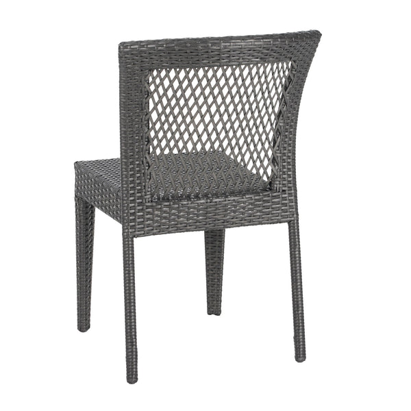 English Elm Christopher Knight Home® - FARLEY Rattan Stacking Sidechair Set of 2 — Durable 300 lb Capacity, Beige Woven Design, Easy Assembly Grey N762P234585E