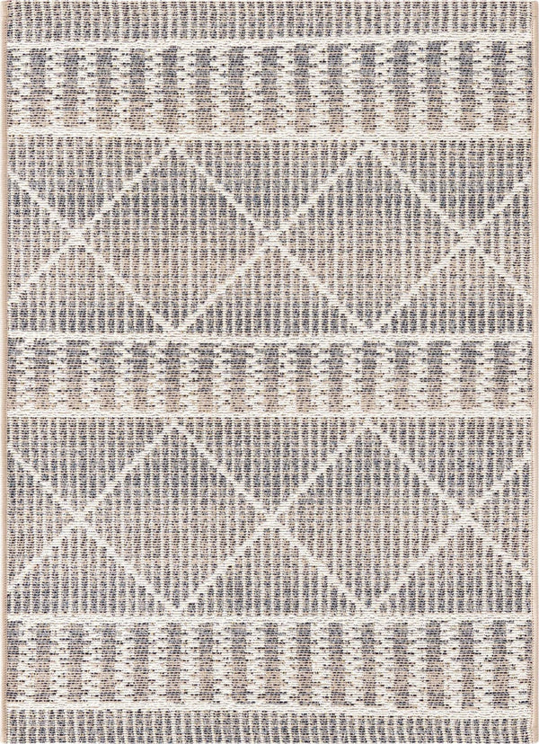 Unique Loom Gray Outdoor Trellis Runner - Stylish 6-foot Design For Walkways, Durable And Elegant Décor Solution Gray  3160266-unique-loom