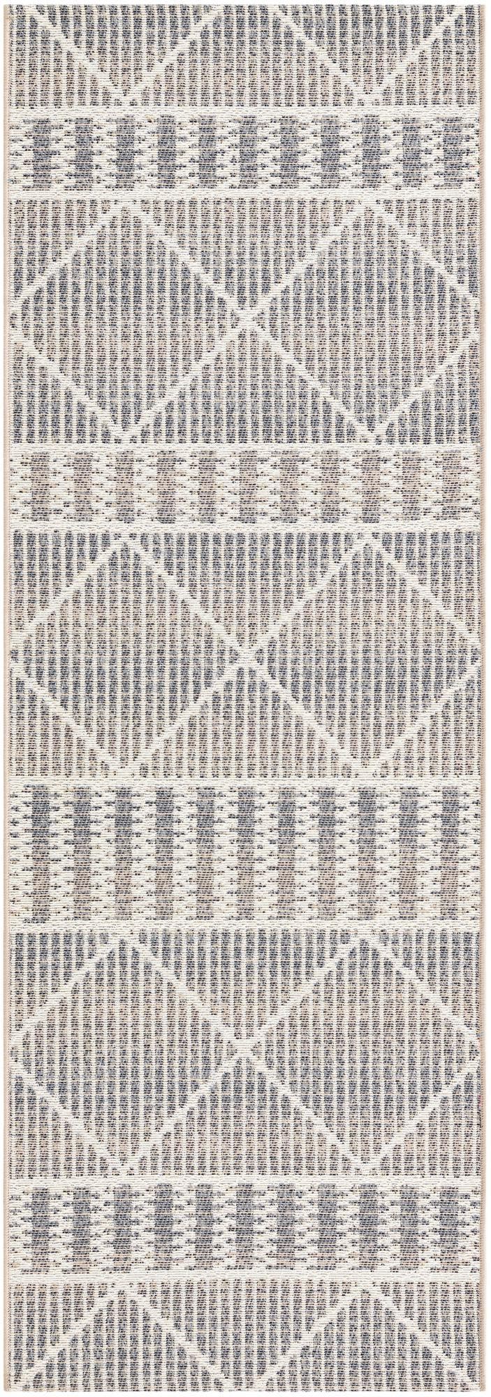 Unique Loom Gray Outdoor Trellis Runner - Stylish 6-foot Design For Walkways, Durable And Elegant Décor Solution Gray  3160270-unique-loom