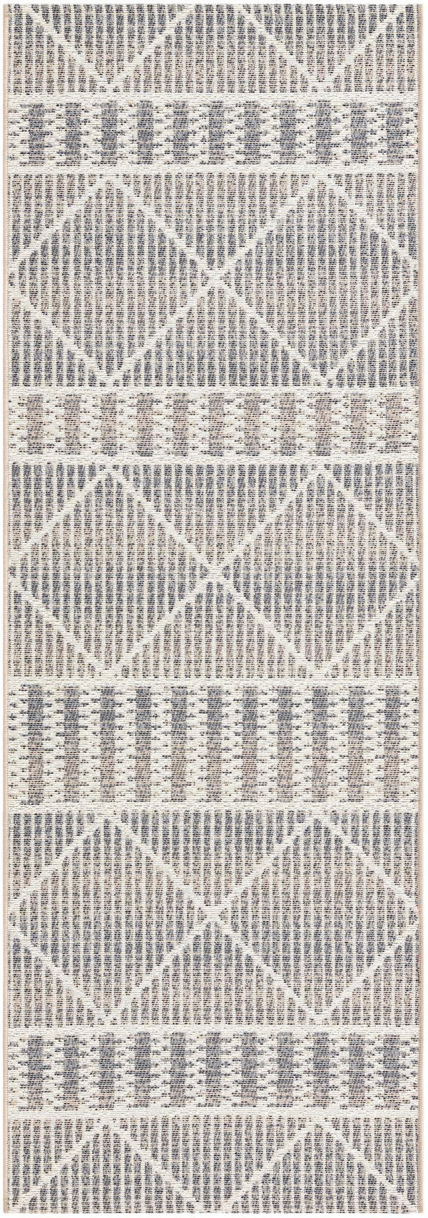 Unique Loom Gray Outdoor Trellis Runner - Stylish 6-foot Design For Walkways, Durable And Elegant Décor Solution Gray  3160270-unique-loom