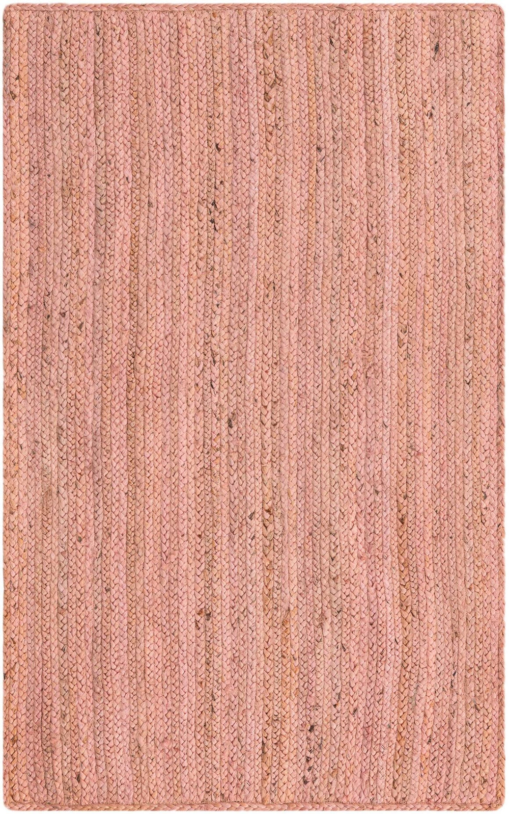 Unique Loom Light Braided Jute Oval Rug - Eco-friendly Natural Fiber Design For Softness And Texture In Any Room Pink  3161094-unique-loom