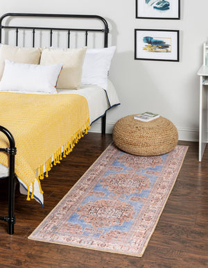 Unique Loom Beige Timeless Round Rug - Classic 5' Diameter Design For Elegant Home Décor And Versatile Style Blue  3161219-unique-loom