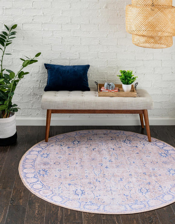 Unique Loom Beige Timeless Round Rug - Classic 5' Diameter Design For Elegant Home Décor And Versatile Style Beige  3161236-unique-loom