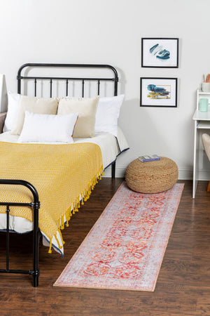 Unique Loom Beige Timeless Round Rug - Classic 5' Diameter Design For Elegant Home Décor And Versatile Style Red  3161275-unique-loom