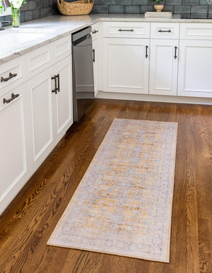 Unique Loom Beige Timeless Round Rug - Classic 5' Diameter Design For Elegant Home Décor And Versatile Style Yellow  3161290-unique-loom