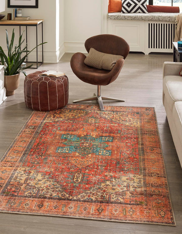 Unique Loom Rust Red Timeless 2' X 8' Runner - Classic Design For Warmth And Style In Entryways Or Hallways Red  3185959-unique-loom