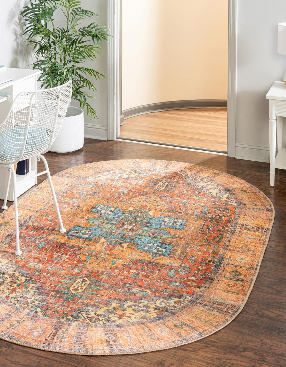 Unique Loom Rust Red Timeless 2' X 8' Runner - Classic Design For Warmth And Style In Entryways Or Hallways Red  3185960-unique-loom