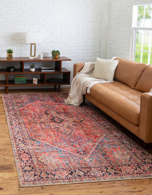 Unique Loom Rust Red Timeless 2' X 8' Runner - Classic Design For Warmth And Style In Entryways Or Hallways Red  3185931-unique-loom