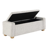 OSP Home Furnishings Bethwin Storage Bench Salt and Pepper