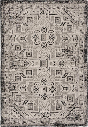 Unique Loom Natural Outdoor Aztec Area Rug – Durable, Weather-resistant Design For Patios, Decks, And Gardens Gray  3162374-unique-loom