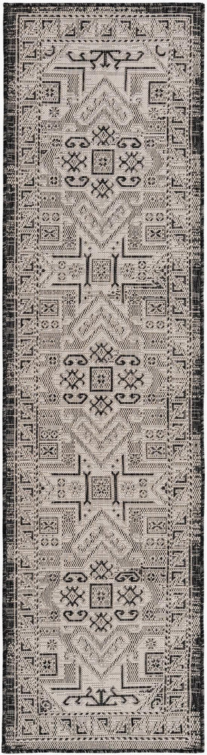 Unique Loom Natural Outdoor Aztec Area Rug – Durable, Weather-resistant Design For Patios, Decks, And Gardens Gray  3162391-unique-loom