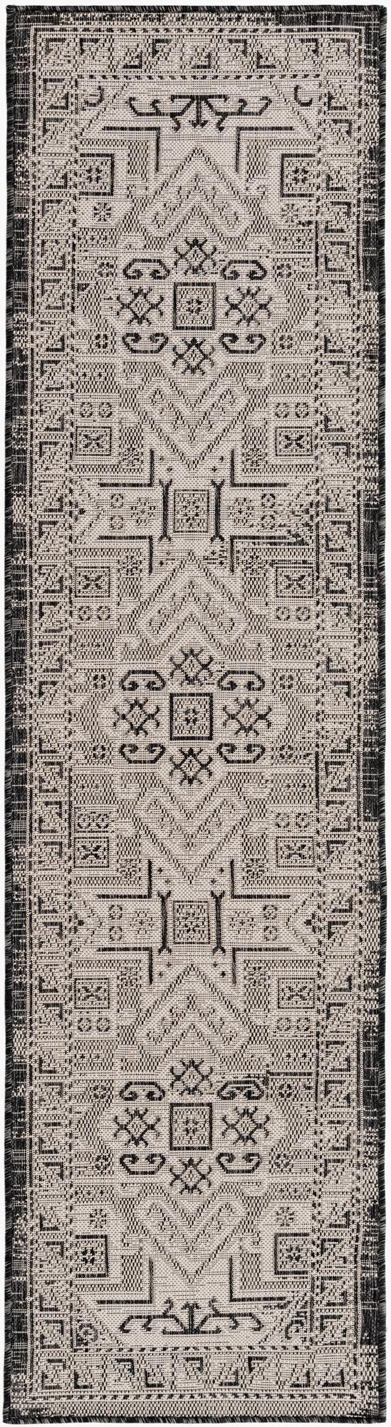 Unique Loom Natural Outdoor Aztec Area Rug – Durable, Weather-resistant Design For Patios, Decks, And Gardens Gray  3162391-unique-loom