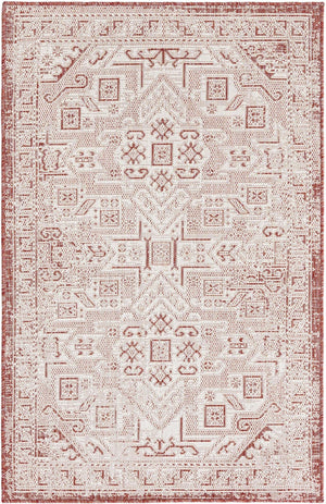 Unique Loom Rust Outdoor Aztec Rug In Vibrant Rust Red – Perfect Cultural Flair For Patios And Entryways Red  3162429-unique-loom