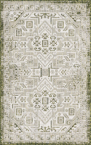 Unique Loom Rust Outdoor Aztec Rug In Vibrant Rust Red – Perfect Cultural Flair For Patios And Entryways Green  3162456-unique-loom