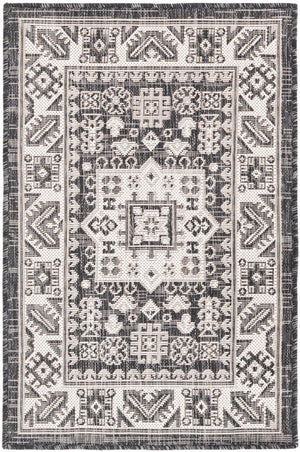 Unique Loom Blue Outdoor Aztec Rug – Durable 3' X 5' Design For Stylish Patios, Porches, And Sunrooms Gray  3162565-unique-loom