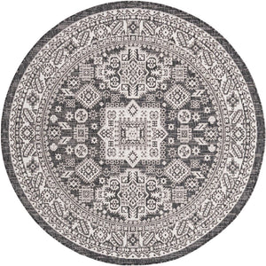 Unique Loom Blue Outdoor Aztec Rug – Durable 3' X 5' Design For Stylish Patios, Porches, And Sunrooms Gray  3162568-unique-loom