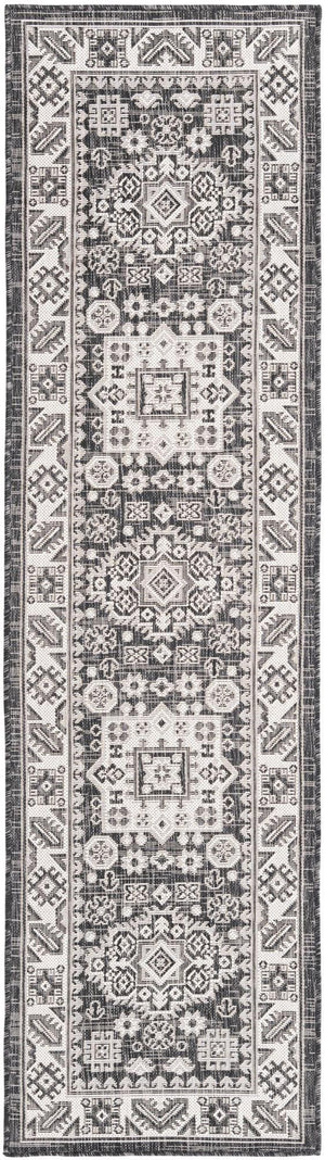Unique Loom Blue Outdoor Aztec Rug – Durable 3' X 5' Design For Stylish Patios, Porches, And Sunrooms Gray  3162580-unique-loom