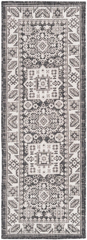 Unique Loom Blue Outdoor Aztec Rug – Durable 3' X 5' Design For Stylish Patios, Porches, And Sunrooms Gray  3162581-unique-loom