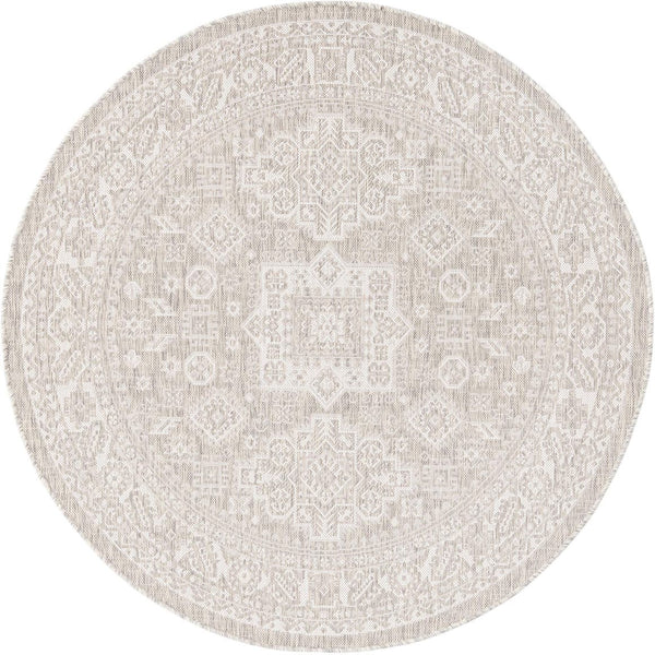 Unique Loom Blue Outdoor Aztec Rug – Durable 3' X 5' Design For Stylish Patios, Porches, And Sunrooms Gray  3162595-unique-loom