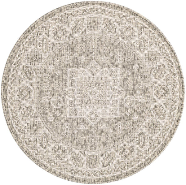 Unique Loom Blue Outdoor Aztec Rug – Durable 3' X 5' Design For Stylish Patios, Porches, And Sunrooms Gray  3162597-unique-loom