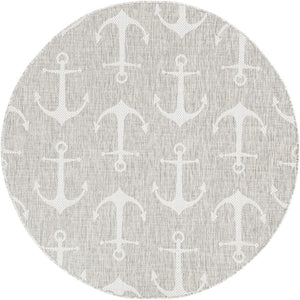 Unique Loom Yellow Outdoor Coastal Rug - Brighten Your Patio With Weather-resistant, Cheerful Decor Accent Gray  3162811-unique-loom
