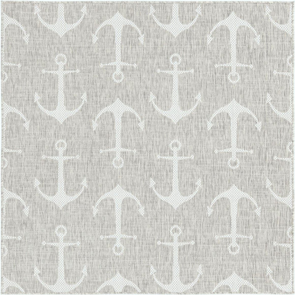 Unique Loom Yellow Outdoor Coastal Rug - Brighten Your Patio With Weather-resistant, Cheerful Decor Accent Gray  3162816-unique-loom