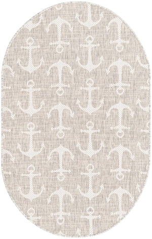 Unique Loom Yellow Outdoor Coastal Rug - Brighten Your Patio With Weather-resistant, Cheerful Decor Accent Gray  3162819-unique-loom