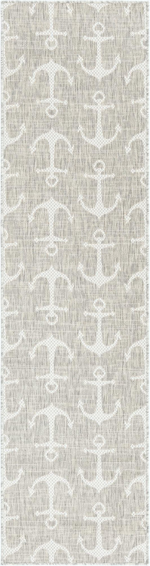 Unique Loom Yellow Outdoor Coastal Rug - Brighten Your Patio With Weather-resistant, Cheerful Decor Accent Gray  3162823-unique-loom