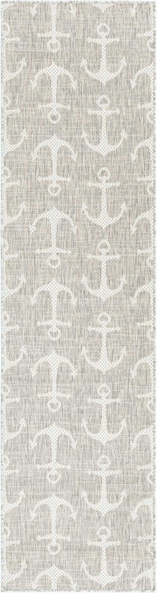 Unique Loom Yellow Outdoor Coastal Rug - Brighten Your Patio With Weather-resistant, Cheerful Decor Accent Gray  3162823-unique-loom