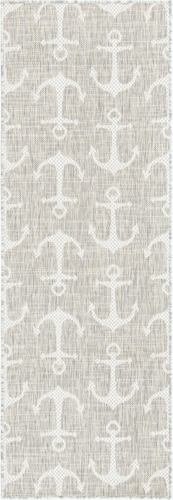 Unique Loom Yellow Outdoor Coastal Rug - Brighten Your Patio With Weather-resistant, Cheerful Decor Accent Gray  3162824-unique-loom