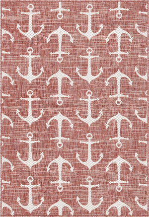 Unique Loom Yellow Outdoor Coastal Rug - Brighten Your Patio With Weather-resistant, Cheerful Decor Accent Red  3162833-unique-loom