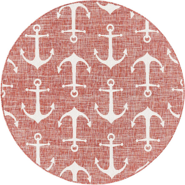 Unique Loom Yellow Outdoor Coastal Rug - Brighten Your Patio With Weather-resistant, Cheerful Decor Accent Red  3162838-unique-loom