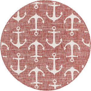 Unique Loom Yellow Outdoor Coastal Rug - Brighten Your Patio With Weather-resistant, Cheerful Decor Accent Red  3162839-unique-loom