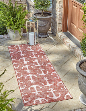 Unique Loom Yellow Outdoor Coastal Rug - Brighten Your Patio With Weather-resistant, Cheerful Decor Accent Red  3162850-unique-loom