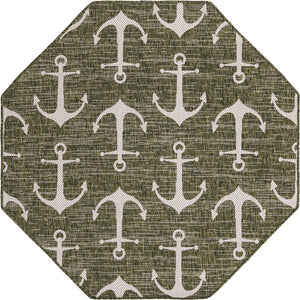 Unique Loom Pink Outdoor Coastal Rug - Vibrant 2' X 3' Décor For Patios, Porches, And Garden Spaces Green  3162902-unique-loom