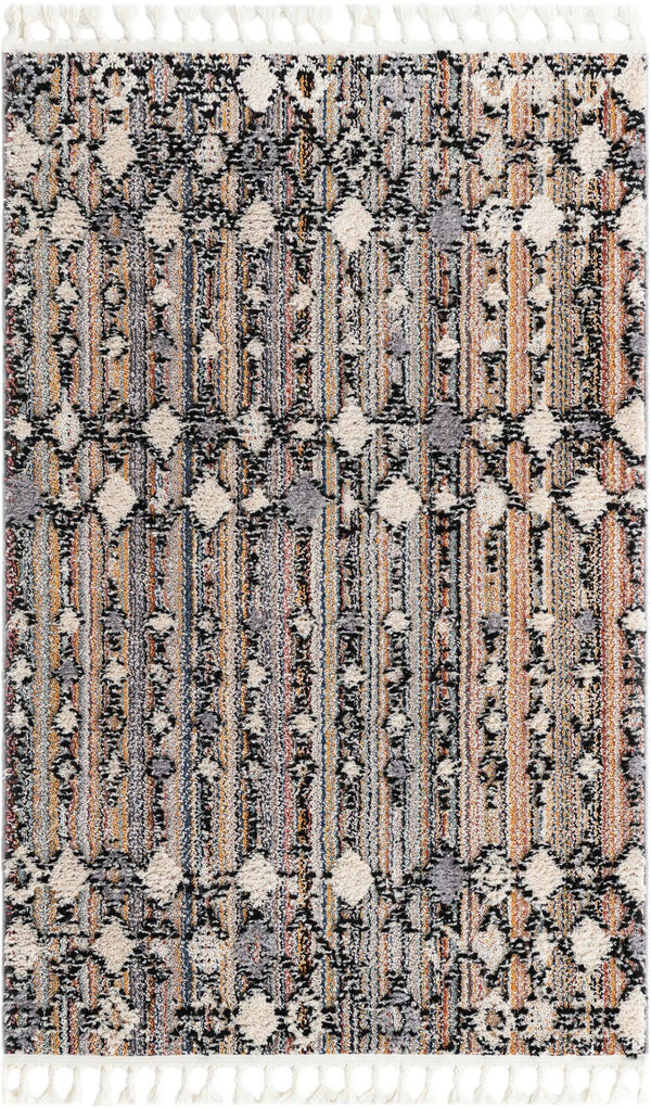 Unique Loom Black Cherokee 2' X 8' Outdoor Runner Rug - Durable, Bold Design With Cultural Patterns For Any Space Multi  3163541-unique-loom