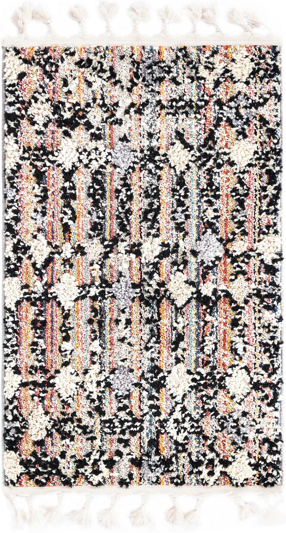 Unique Loom Black Cherokee 2' X 8' Outdoor Runner Rug - Durable, Bold Design With Cultural Patterns For Any Space Multi  3163542-unique-loom