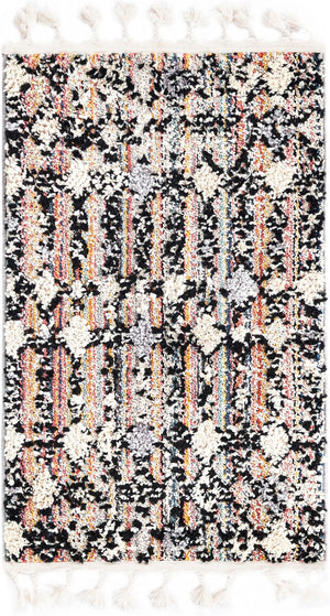 Unique Loom Black Cherokee 2' X 8' Outdoor Runner Rug - Durable, Bold Design With Cultural Patterns For Any Space Multi  3163542-unique-loom