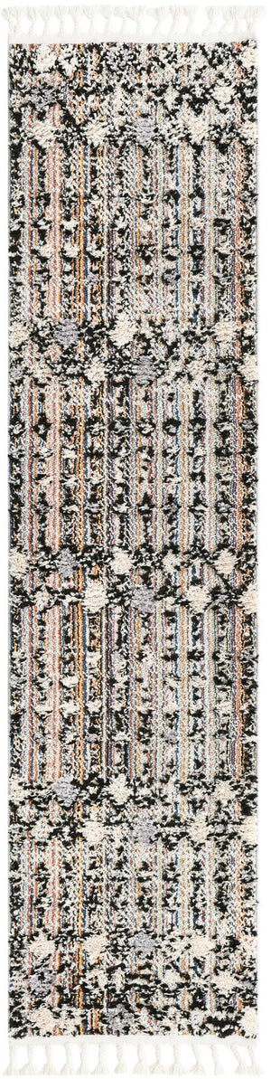 Unique Loom Black Cherokee 2' X 8' Outdoor Runner Rug - Durable, Bold Design With Cultural Patterns For Any Space Multi  3163546-unique-loom