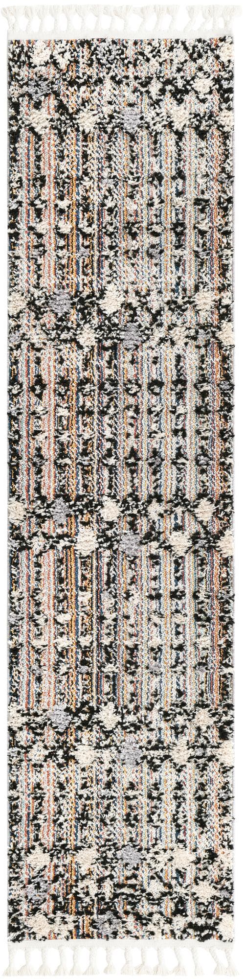 Unique Loom Black Cherokee 2' X 8' Outdoor Runner Rug - Durable, Bold Design With Cultural Patterns For Any Space Multi  3163546-unique-loom