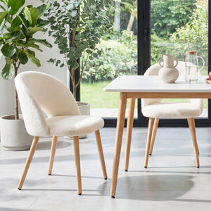 English Elm Restaurant Teddy Velvet Accent Chairs Set of 2 Ergonomic Solid Wood Legs White W3851P452844