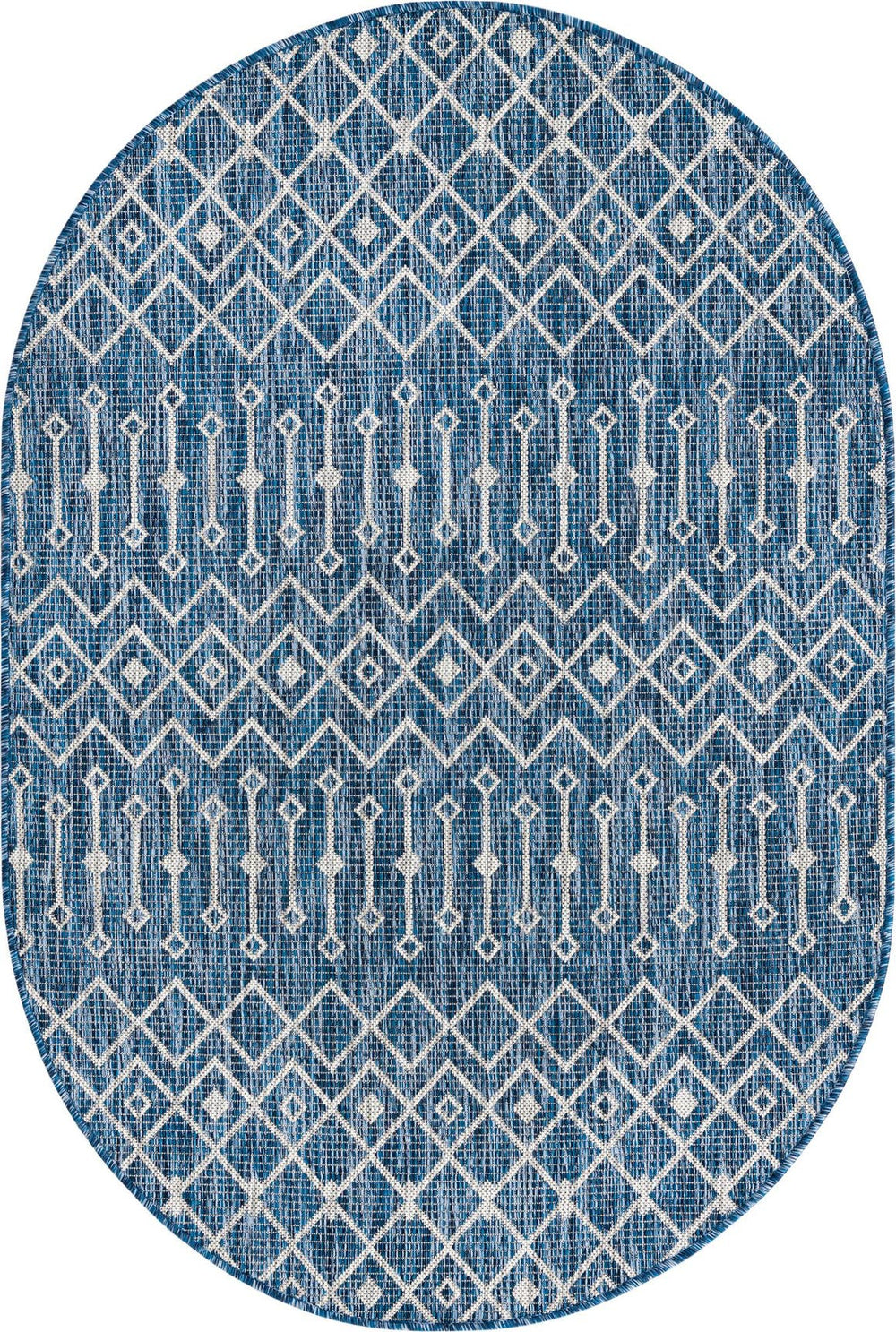 Unique Loom Blue Outdoor Trellis Rug - Vibrant 2' X 3' Design For Patios And Entryways, Weather Resistant Style Blue  3164297-unique-loom