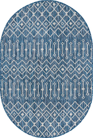Unique Loom Blue Outdoor Trellis Rug - Vibrant 2' X 3' Design For Patios And Entryways, Weather Resistant Style Blue  3164294-unique-loom
